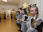 Церемония открытия мемориальных досок выпускникам школы.